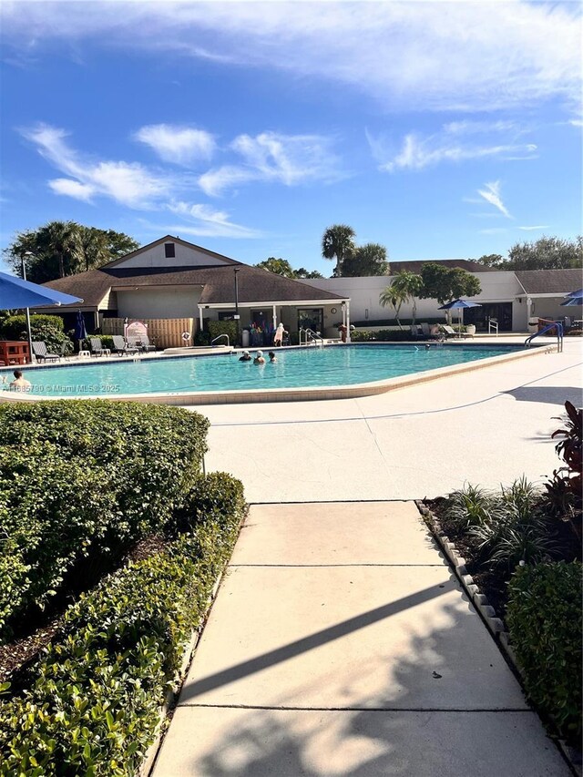 pool featuring fence