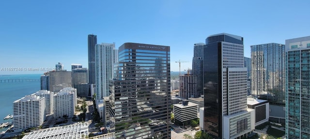 city view with a water view