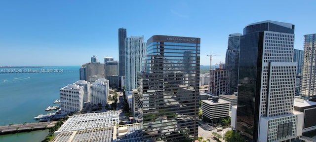 view of city featuring a water view