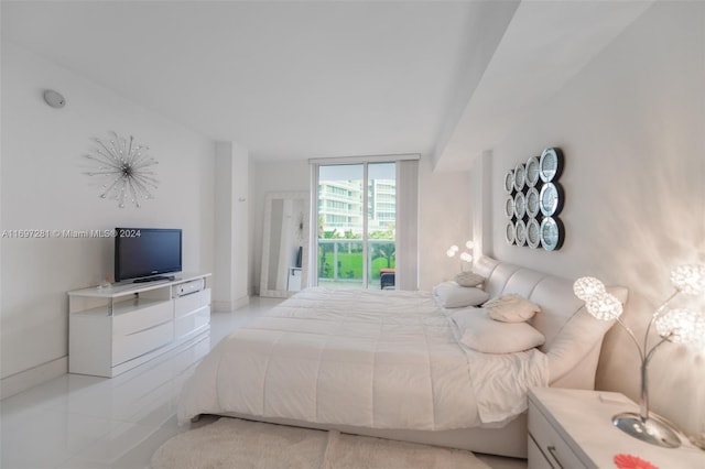 view of tiled bedroom