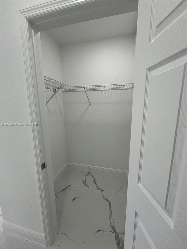 view of walk in closet