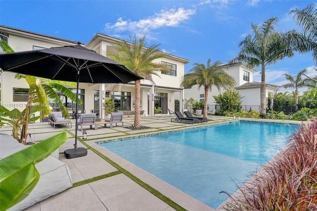 view of pool with a patio