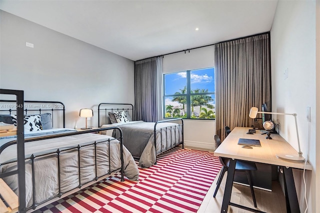 bedroom featuring hardwood / wood-style flooring