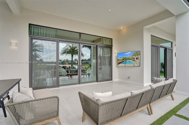 view of patio / terrace with an outdoor hangout area