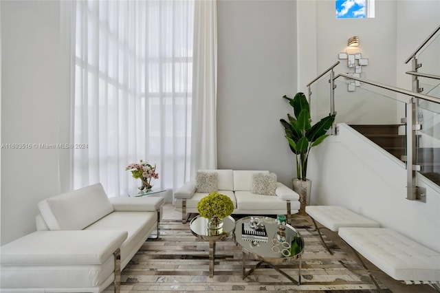 living room featuring hardwood / wood-style flooring