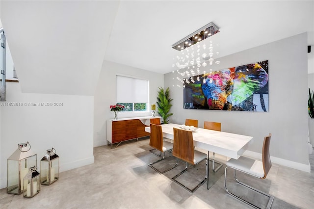 view of dining area