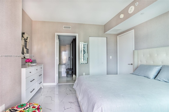 1300 S Miami Ave Unit 2104, Miami, FL 33130 - bedroom with light marble finish flooring