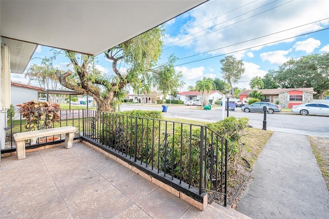 balcony with covered porch