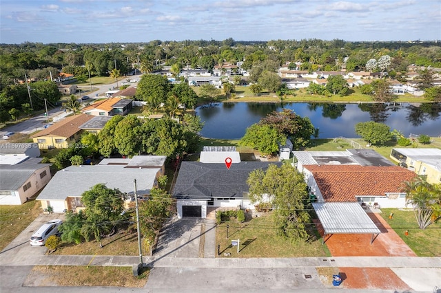 1369 NW 96th St, Miami, FL 33147 - aerial view of residential area with a large body of water