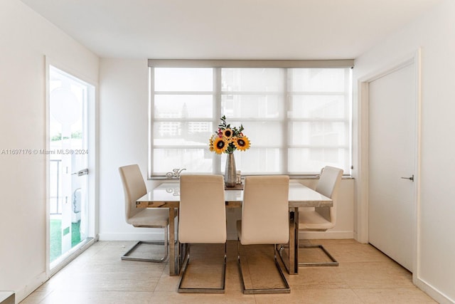 view of dining room