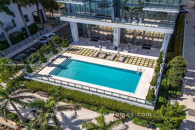 view of pool with a patio area