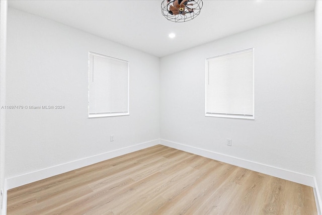 empty room featuring light hardwood / wood-style flooring