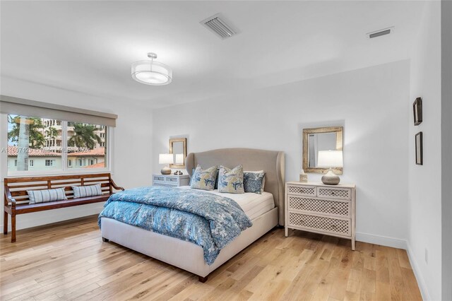 bedroom featuring wood-type flooring