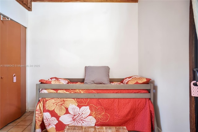 view of tiled bedroom