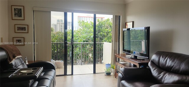 1201 S Ocean Dr Unit 304S, Hollywood, FL 33019 - living area featuring tile patterned floors
