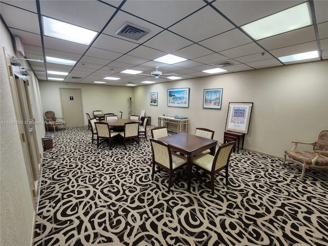 1201 S Ocean Dr Unit 304S, Hollywood, FL 33019 - office area featuring a drop ceiling and ceiling fan