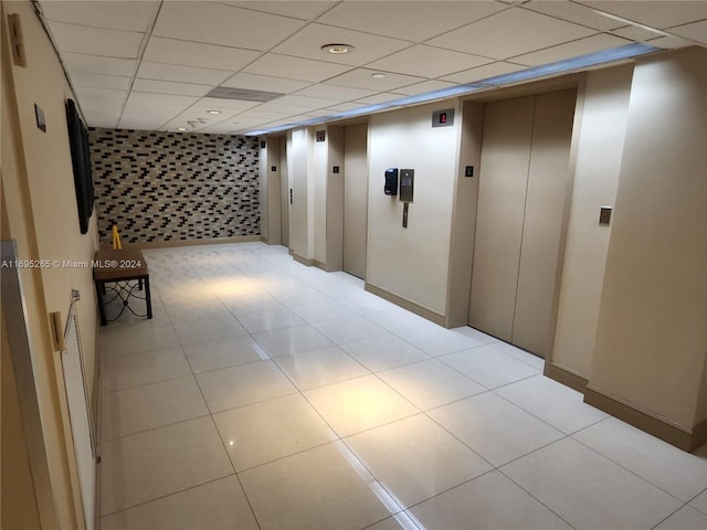 1201 S Ocean Dr Unit 304S, Hollywood, FL 33019 - hall with a drop ceiling and elevator