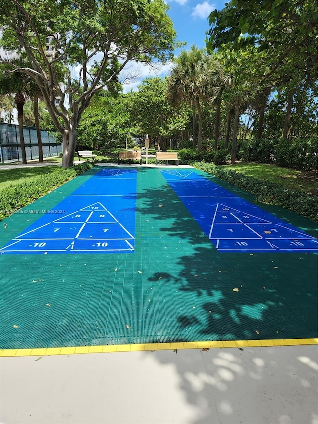 1201 S Ocean Dr Unit 304S, Hollywood, FL 33019 - view of community featuring shuffleboard and view of scattered trees
