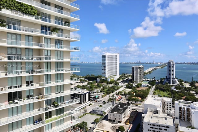 city view with a water view