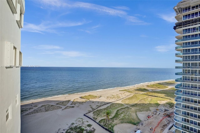 water view featuring a beach view