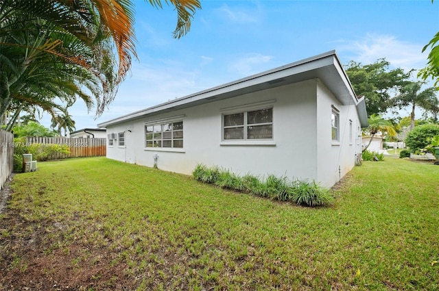 exterior space with a yard