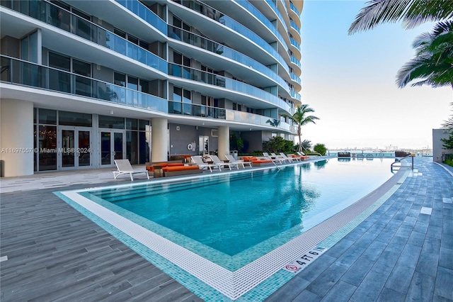 488 NE 18th St Unit 1700, Miami, FL 33132 - community pool featuring french doors