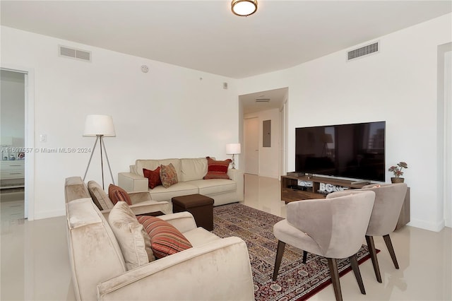 488 NE 18th St Unit 1700, Miami, FL 33132 - living area featuring baseboards and electric panel