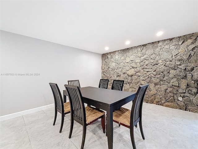 view of dining area