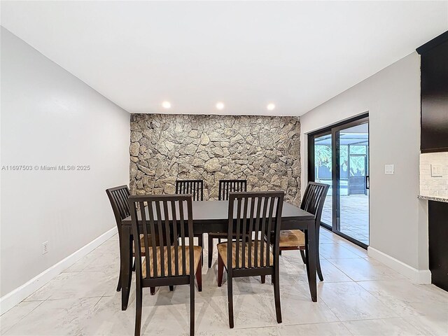 5210 SW 186th Ave, Southwest Ranches, FL 33332 - dining area with baseboards and recessed lighting