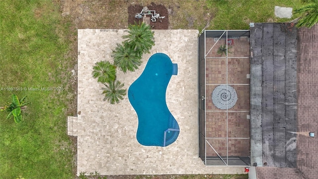 5210 SW 186th Ave, Southwest Ranches, FL 33332 - bird's eye view of a pool area