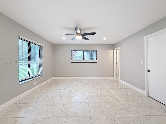 empty room with ceiling fan