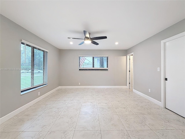 5210 SW 186th Ave, Southwest Ranches, FL 33332 - unfurnished room featuring ceiling fan and recessed lighting