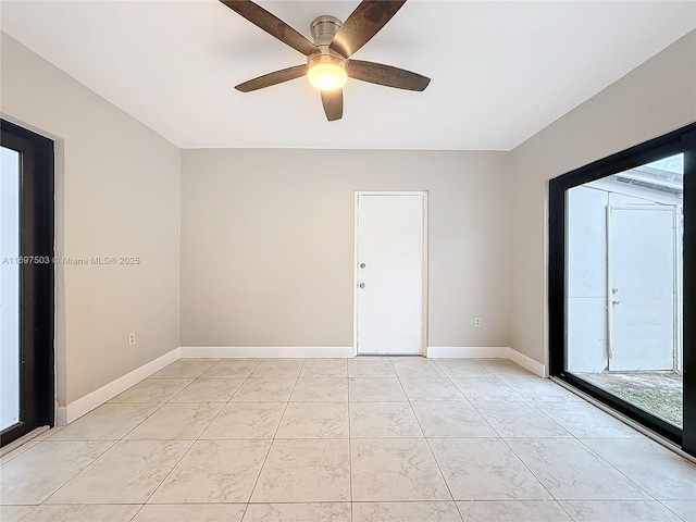 5210 SW 186th Ave, Southwest Ranches, FL 33332 - empty room featuring baseboards and ceiling fan