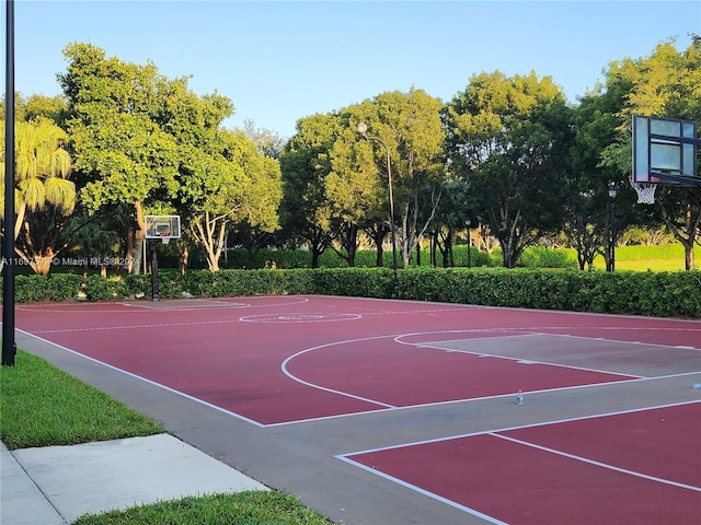 view of sport court