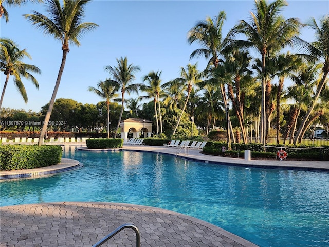 view of pool with a patio area