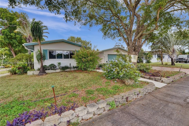 ranch-style house with a front yard