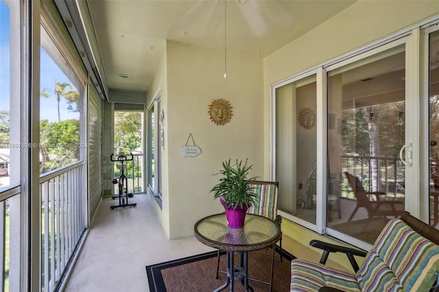 view of sunroom