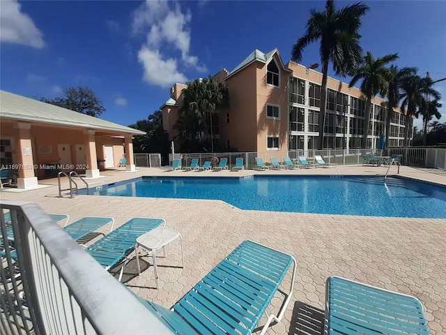 view of pool with a patio area