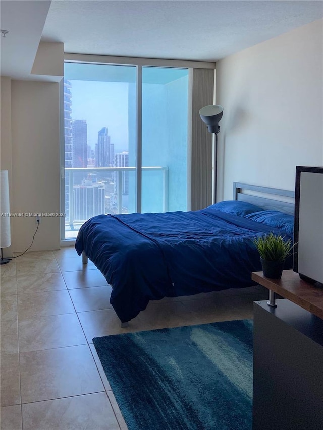 view of tiled bedroom