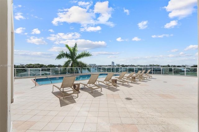 view of pool with a patio area