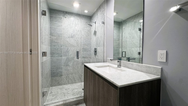 801 S Miami Ave Unit 3205/04, Miami, FL 33130 - bathroom with vanity and a shower stall