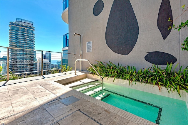 801 S Miami Ave Unit 3205/04, Miami, FL 33130 - view of pool with a view of city and a hot tub