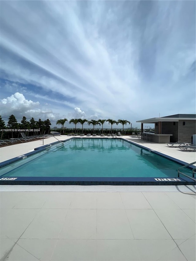 view of pool with a patio area