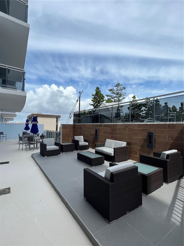 view of patio with outdoor lounge area