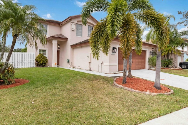 view of front of house with a front lawn