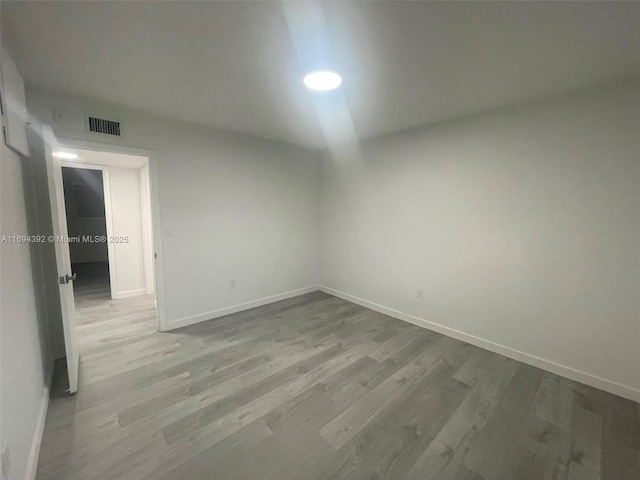 empty room featuring light hardwood / wood-style flooring