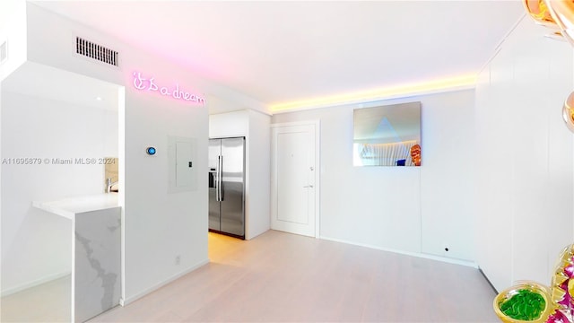 interior space featuring light wood-type flooring