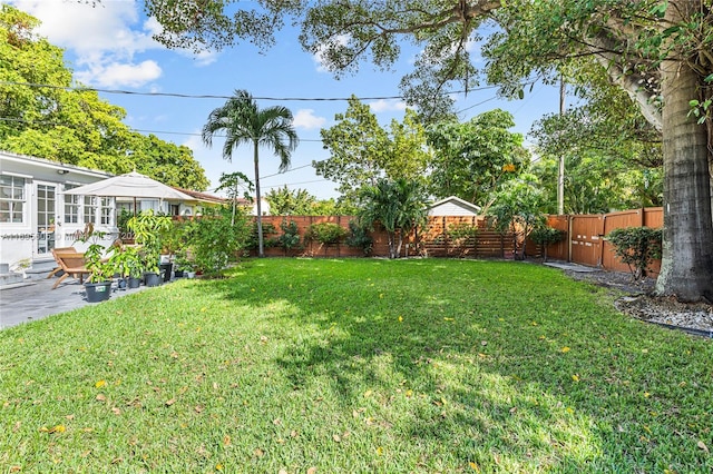 view of yard featuring a patio area