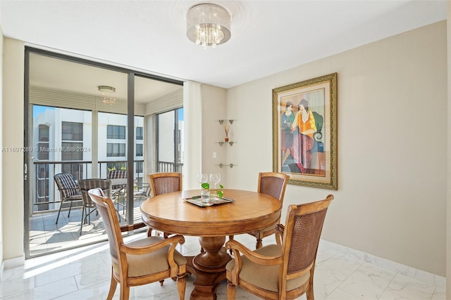 view of dining space