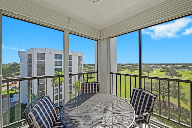 view of sunroom